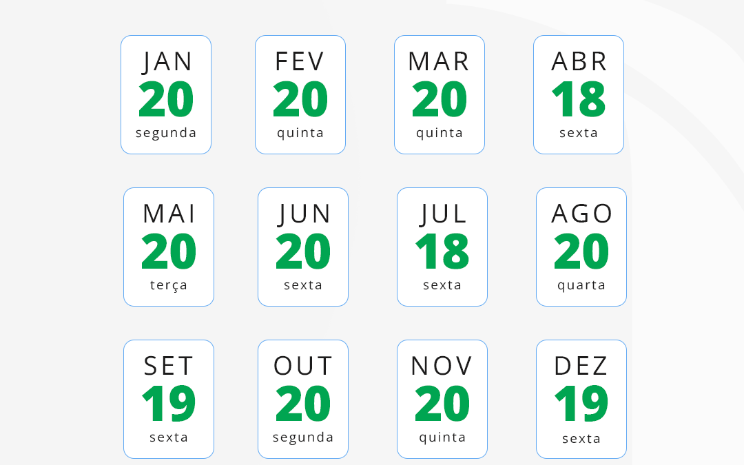CALENDÁRIO DE PAGAMENTO 2025