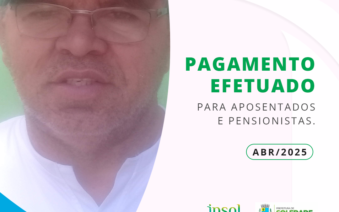 PAGAMENTO EM DIA ABRIL